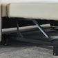 Cama de sofá de cuero de faux beige 35.43 "Sofá de durmiente plegable contemporáneo de ancho