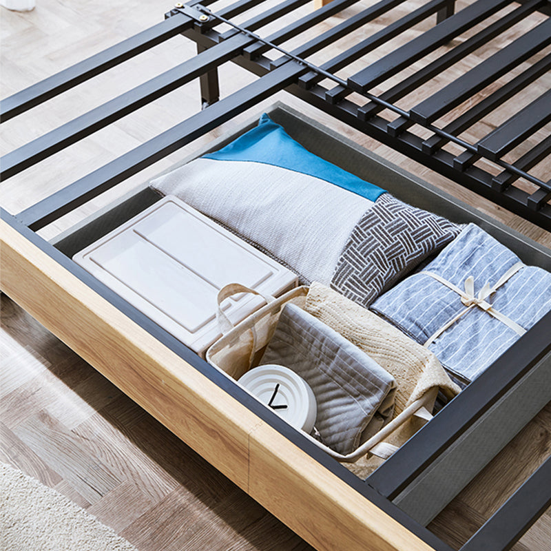 Faux lederen bank bed met kussenachter converteerbare bank met tijdschriftopslag