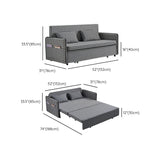 Suif convertible de 30,70 "de largeur de largeur canapé-lit de stockage en noir et blanc