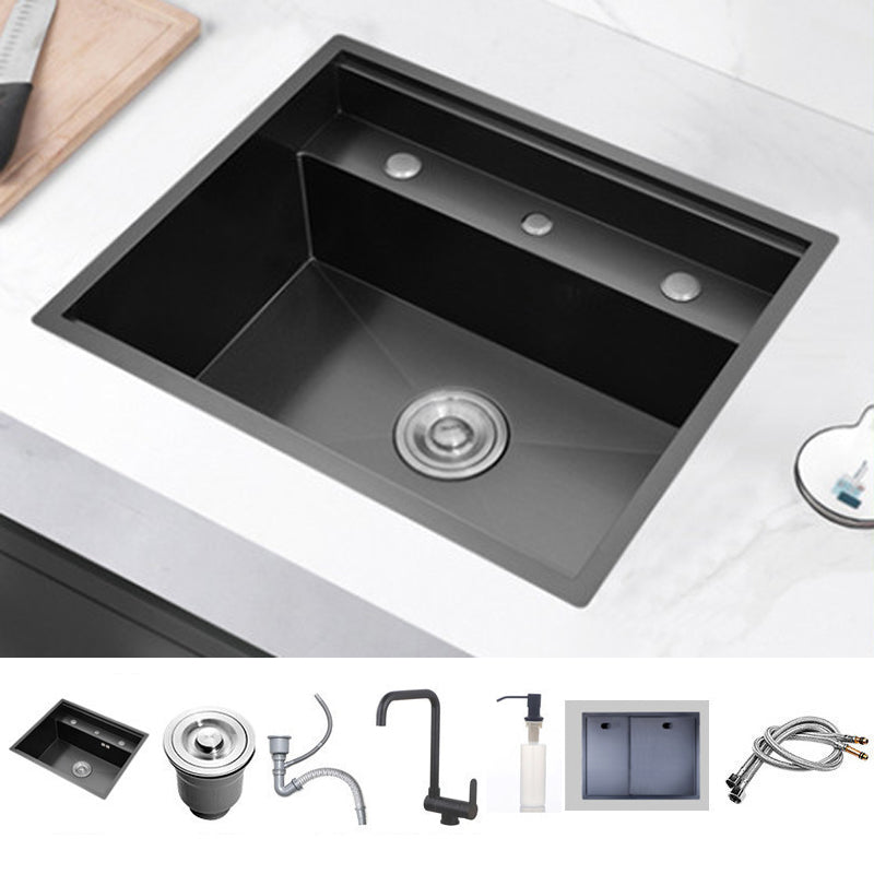 Stainless Steel Sink for Kitchen Drop-In Kitchen Sink with Soap Dispenser 27"L x 18"W x 9"H Sink with Faucet Foldable Faucet