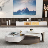 Contemporary Media Console TV Stand Stone TV Stand with 2 Drawers Clearhalo 'furn' 'furn_tv_stands_entertainment_centers' 'Furniture' 'Living Room Furniture' 'TV Stands & Entertainment Centers' 'TV Stands & Media Storage Furniture' 'tv_stands_entertainment_centers' 6150723