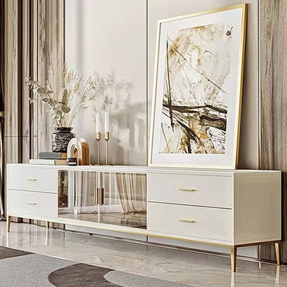 Modern TV Media Console Stone Media Console TV Stand with Drawers