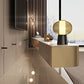 Glam – meuble TV en marbre blanc, Console de rangement fermée, support multimédia TV pour salon