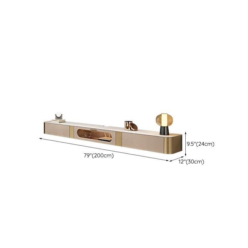 Glam – meuble TV en marbre blanc, Console de rangement fermée, support multimédia TV pour salon