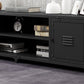 Industriële ijzeren TV-standaard Console Open opslag TV-mediastandaard voor woonkamer