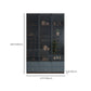 Scandinavian Faux Wood Storage Cabinet Black Glass Doors Display Cabinet for Bedroom Clearhalo 'Display & China Cabinets' 'display_china_cabinets' 'furn' 'furn_display_china_cabinets' 'Furniture' 'Kitchen & Dining Furniture' 6150879