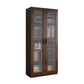 Scandinavian Storage Cabinet Rubberwood Glass Doors Display Cabinet for Bedroom