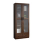 Scandinavian Storage Cabinet Rubberwood Glass Doors Display Cabinet for Bedroom
