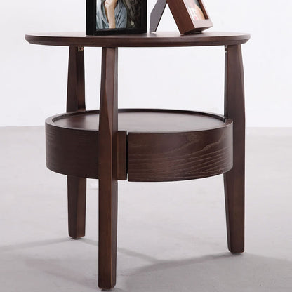 19.69 "Mesa de noche de 1 cortadora de altura gabinete de noche de madera maciza con piernas