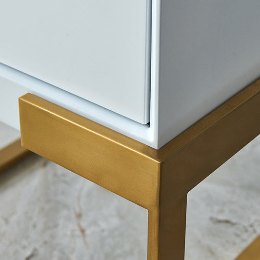 Moderno de noche de cama de noche de 20.5 "H de madera sólida con 1 cortador de madera para dormitorio