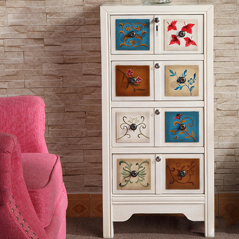 伝統的な木製寝室収納チェスト縦型チェスト、引き出し4つ付き