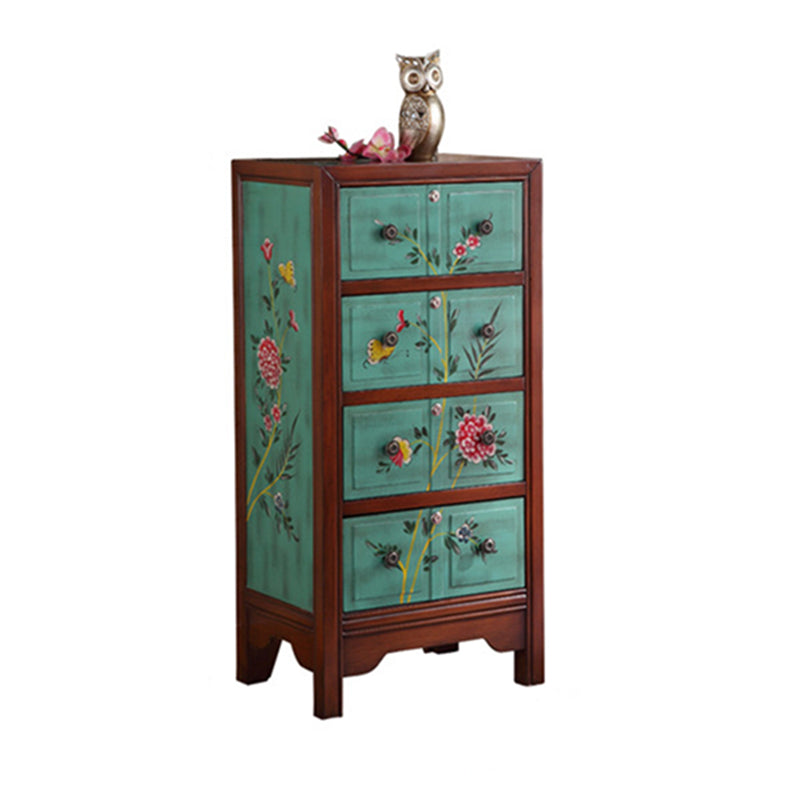 伝統的な木製寝室収納チェスト縦型チェスト、引き出し4つ付き