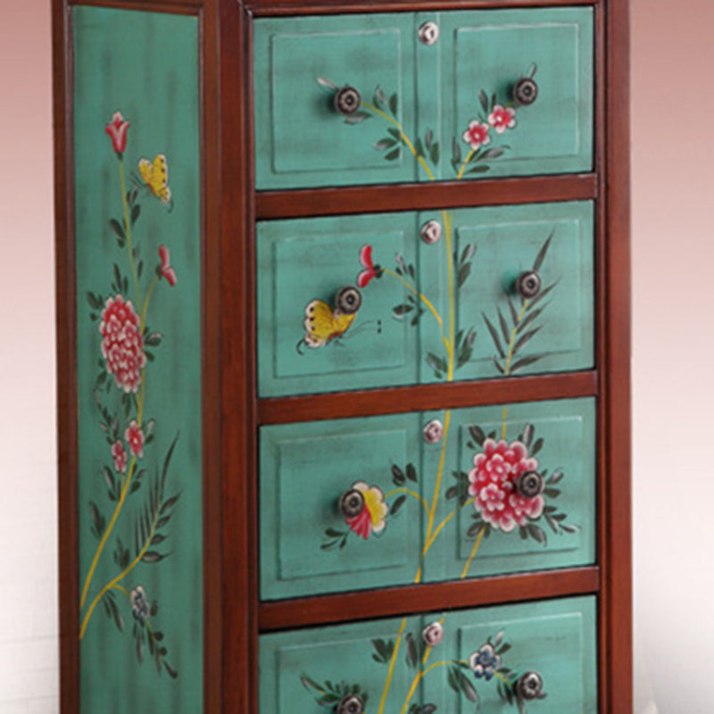 伝統的な木製寝室収納チェスト縦型チェスト、引き出し4つ付き