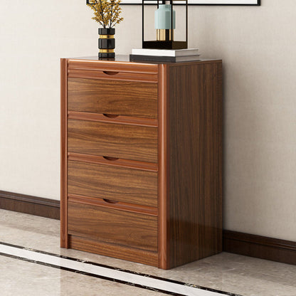 Coffre de rangement contemporain pour chambre à coucher en marron avec tiroirs