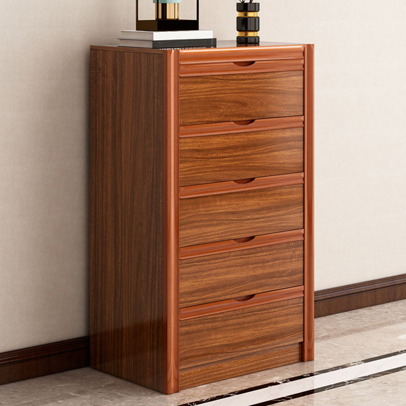 Coffre de rangement contemporain pour chambre à coucher en marron avec tiroirs