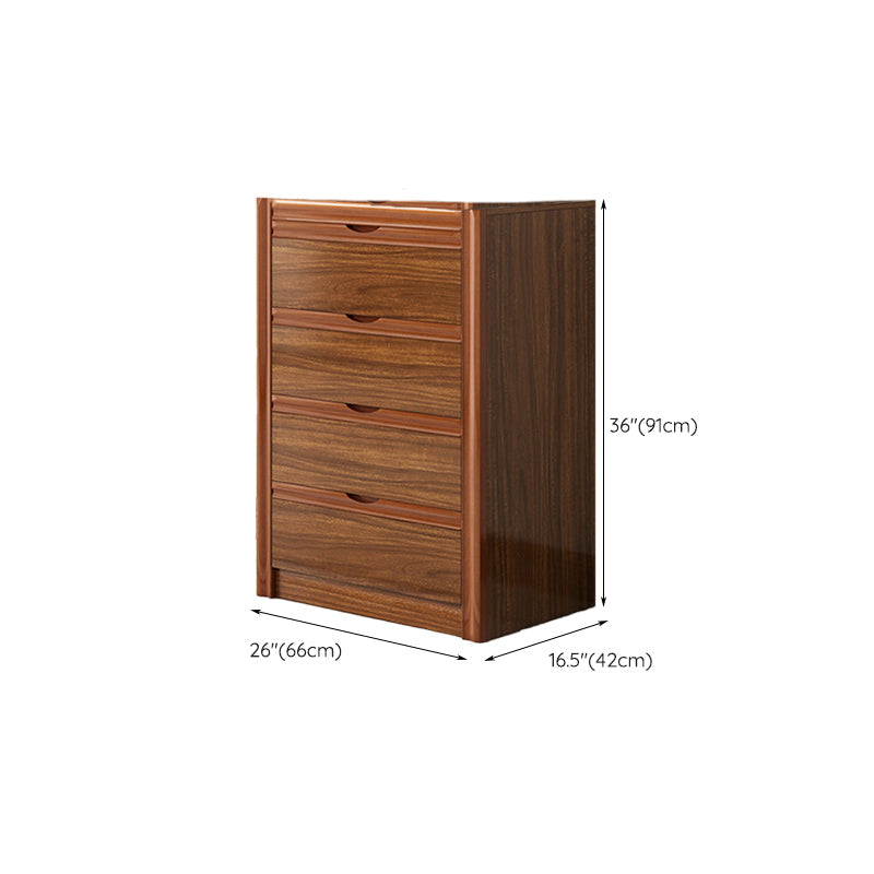 Coffre de rangement contemporain pour chambre à coucher en marron avec tiroirs