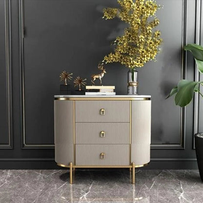 Glam Stone Bedroom Chest 16" Wide Storage Chest with Drawers