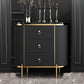 Glam Stone Bedroom Chest 16" Wide Storage Chest with Drawers