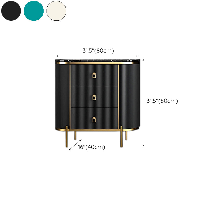 Glam Stone Bedroom Chest 16" Wide Storage Chest with Drawers