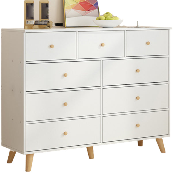 Contemporary Wood Storage Chest Matte Finish Bedroom Dresser 47"L x 16"W x 35"H White Clearhalo 'Bedroom Furniture' 'Dressers & Chests' 'dressers_chests' 'furn' 'furn_dressers_chests' 'Furniture' 6151270