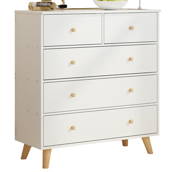 Contemporary Wood Storage Chest Matte Finish Bedroom Dresser 31"L x 16"W x 35"H White Clearhalo 'Bedroom Furniture' 'Dressers & Chests' 'dressers_chests' 'furn' 'furn_dressers_chests' 'Furniture' 6151273