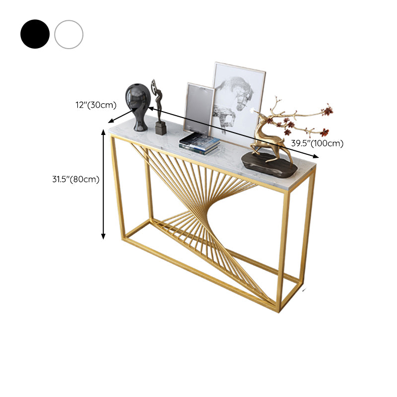 Tavolo accento console glam antico tavolo di divano console in marmo