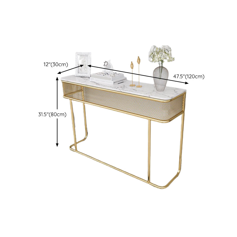 Tavolo accento console glam antico tavolo di divano console in marmo