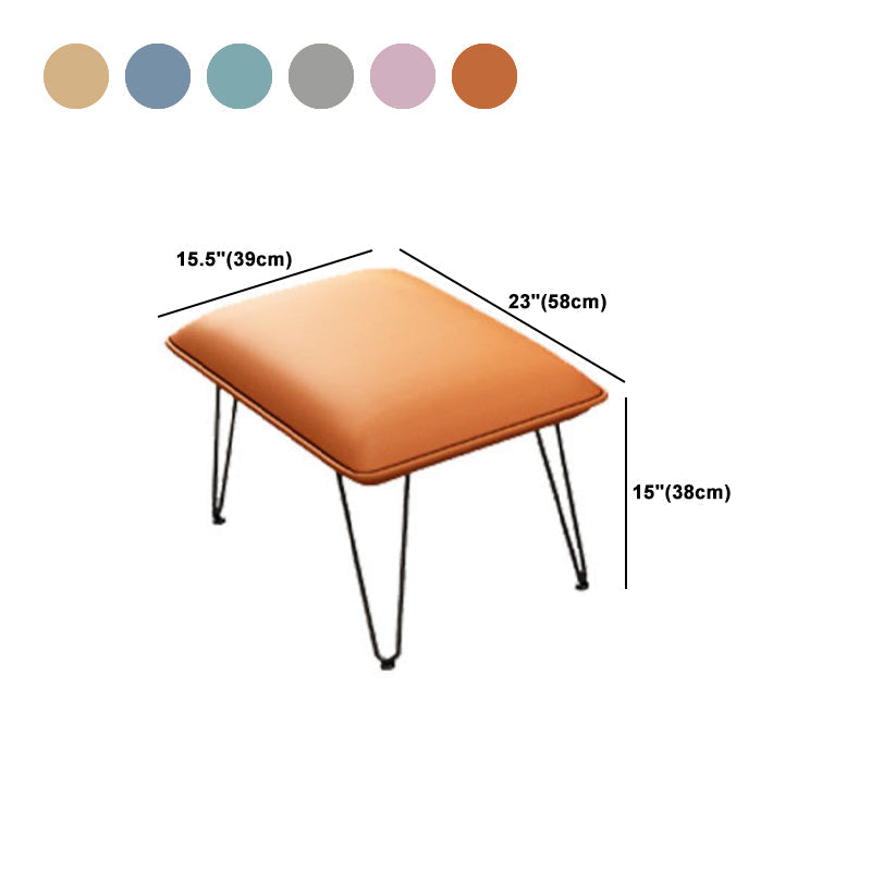 Modern Glider Chair Solid Color Faux Leather Rocking Chair with Cushions