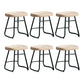 Industrial Counter Bar Stool Natural Solid Wood and Metal Saddle Seat Counter Chair