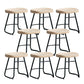 Industrial Counter Bar Stool Natural Solid Wood and Metal Saddle Seat Counter Chair
