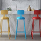 Nordic Armless Backrest Counter Stool Iron Couture Bar Stool with Cushion and Pedal Clearhalo 'Bar Furniture' 'Bar Stools' 'bar_stools' 'furn' 'furn_bar_stools' 'Furniture' 'Kitchen & Dining Furniture' 6152137