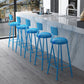 Nordic Armless Backrest Counter Stool Iron Couture Bar Stool with Cushion and Pedal Clearhalo 'Bar Furniture' 'Bar Stools' 'bar_stools' 'furn' 'furn_bar_stools' 'Furniture' 'Kitchen & Dining Furniture' 6152148