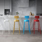 Nordic Armless Backrest Counter Stool Iron Couture Bar Stool with Cushion and Pedal Clearhalo 'Bar Furniture' 'Bar Stools' 'bar_stools' 'furn' 'furn_bar_stools' 'Furniture' 'Kitchen & Dining Furniture' 6152154