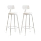 Nordic Armless Backrest Counter Stool Iron Couture Bar Stool with Cushion and Pedal White 2 Piece Set Bar Stool(30"H) Clearhalo 'Bar Furniture' 'Bar Stools' 'bar_stools' 'furn' 'furn_bar_stools' 'Furniture' 'Kitchen & Dining Furniture' 6152201