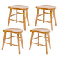 Contemporary Style Solid Wood Home Stool Matte Finish with Footrest
