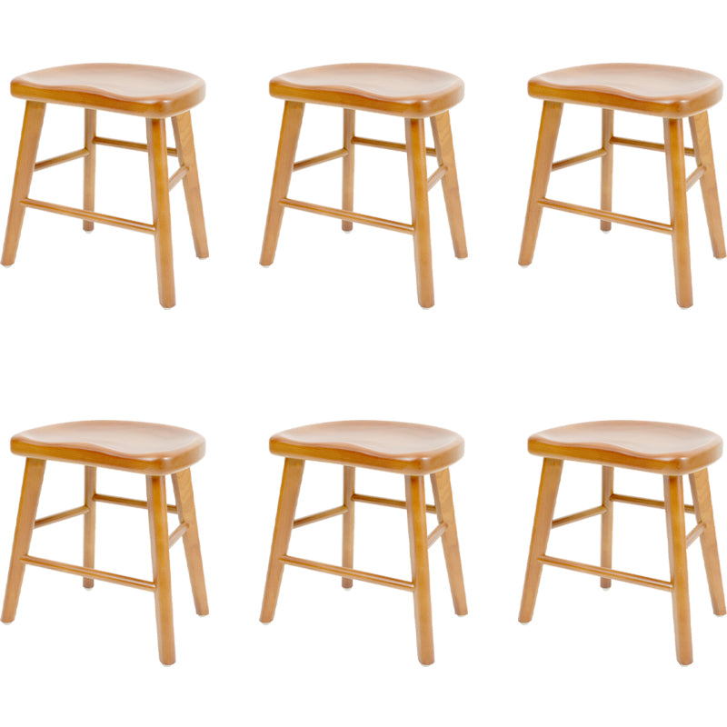 Contemporary Style Solid Wood Home Stool Matte Finish with Footrest