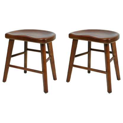 Contemporary Style Solid Wood Home Stool Matte Finish with Footrest