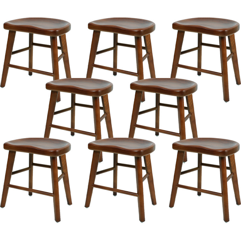 Contemporary Style Solid Wood Home Stool Matte Finish with Footrest