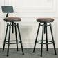 Modern Armless Rotatable Counter Stool Iron Bar Stool with Pedal