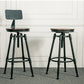 Modern Armless Rotatable Counter Stool Iron Bar Stool with Pedal