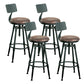 Modern Armless Rotatable Counter Stool Iron Bar Stool with Pedal