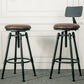 Modern Armless Rotatable Counter Stool Iron Bar Stool with Pedal