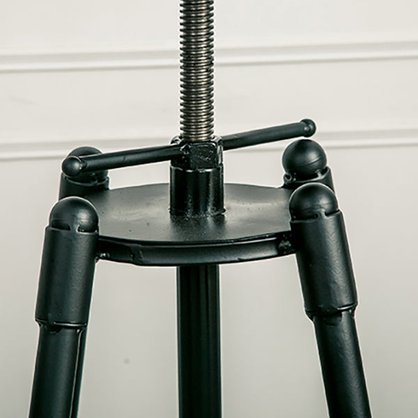 Modern Armless Rotatable Counter Stool Iron Bar Stool with Pedal