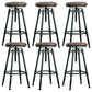 Modern Armless Rotatable Counter Stool Iron Bar Stool with Pedal