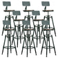 Modern Armless Rotatable Counter Stool Iron Bar Stool with Pedal