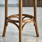 Contemporary Low Back Bar stool PU Leather Counter Bar Stool with Wooden Legs