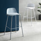 Plastic Stool Contemporary Low Back Bar Height Stool with Metal Legs
