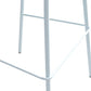 Plastic Stool Contemporary Low Back Bar Height Stool with Metal Legs