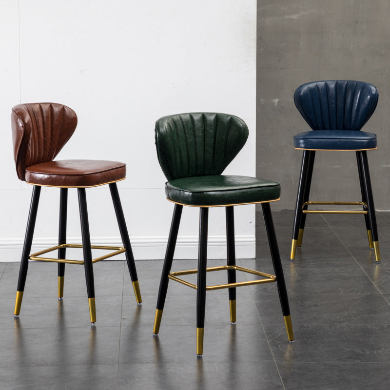 Nordic Style Bar Stool Metal Counter Bar Stool for Restaurant Clearhalo 'Bar Furniture' 'Bar Stools' 'bar_stools' 'furn' 'furn_bar_stools' 'Furniture' 'furniture_bar_stools' 'Kitchen & Dining Furniture' 6152416