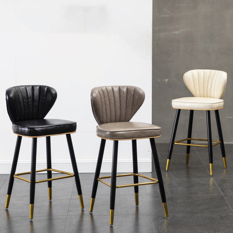 Nordic Style Bar Stool Metal Counter Bar Stool for Restaurant Clearhalo 'Bar Furniture' 'Bar Stools' 'bar_stools' 'furn' 'furn_bar_stools' 'Furniture' 'furniture_bar_stools' 'Kitchen & Dining Furniture' 6152418